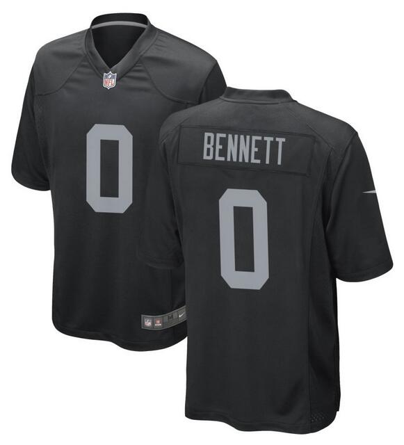 Men's Las Vegas Raiders #0 Jakorian Bennett Black Football Stitched Game Jersey